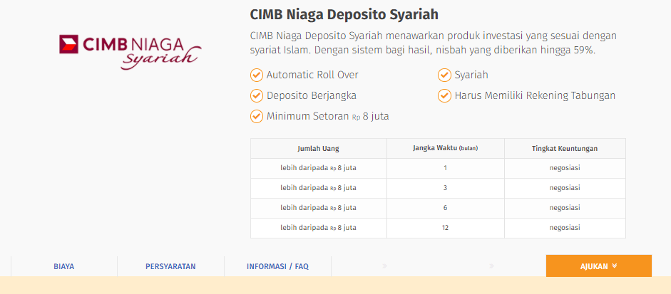 Deposito Syariah CIMB Niaga Syariah