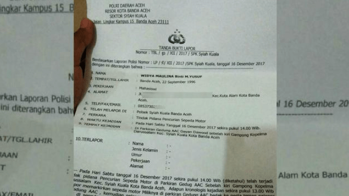surat keterangan hilang polisi