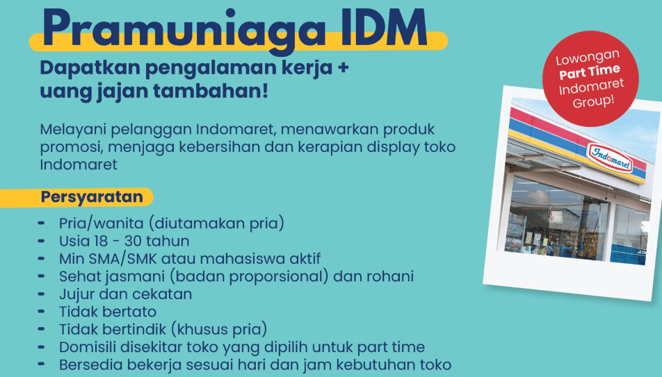 lowongan kerja indomaret