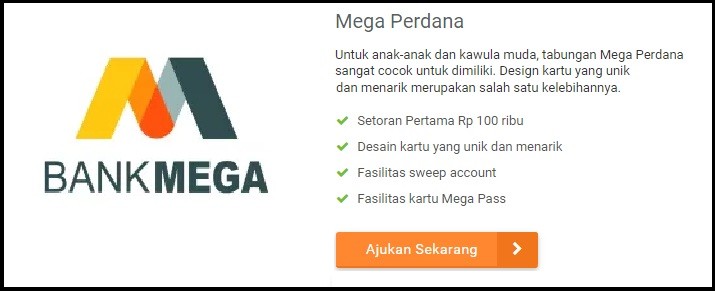 Tabungan Perdana Bank Mega