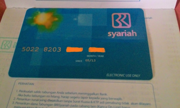 Kartu ATM Bank BRI Syariah