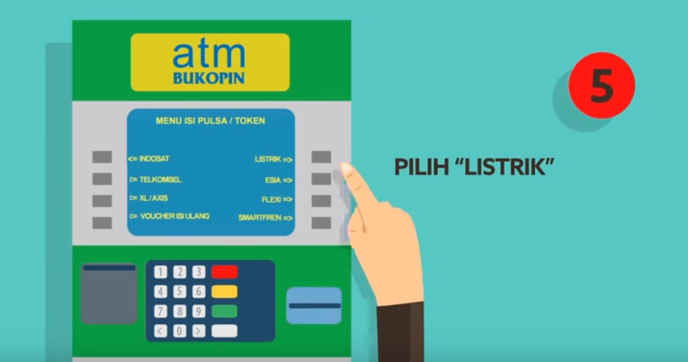 Beli Token Listrik di ATM Bukopin