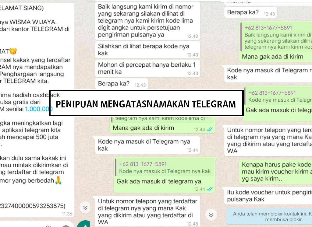 penipuan telegram lewat whatsapp