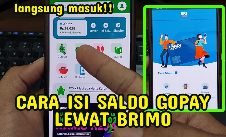 cara isi saldo gopay lewat brimo